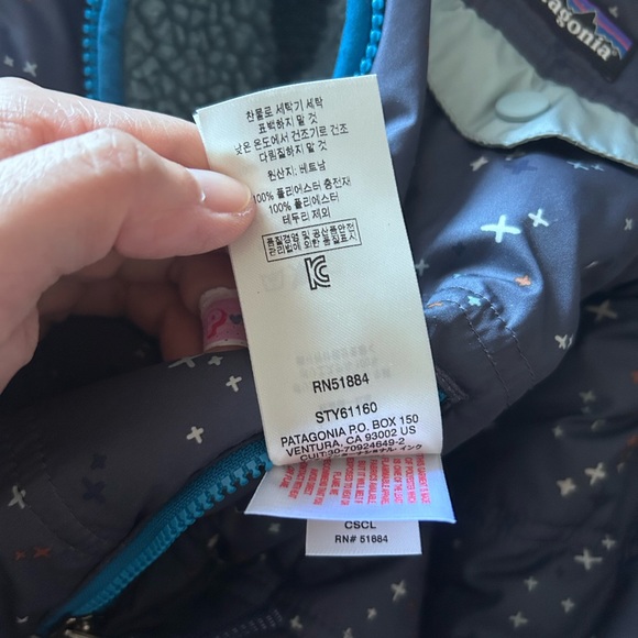 patagonia baby reversible tribbles sherpa hoody jacket - Picture 8 of 8